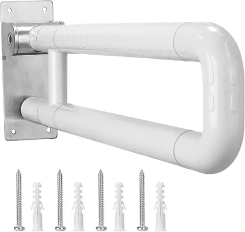 Ovshnrr Wandstützgriff WC Haltegriff Klappbar 60cm Rutschfreier Haltegriff Aus Edelstahl 300~350 Kg Haltegriff Dusche Faltbarer Sicherheitsgriff FüR Das Badezimmer
