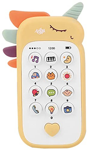 Toyvian Telefono Giocattolo Finto Per Ragazzo Ragazza Ragazza Giocattolo Musicale Pannello Multifunzionale Resiste Ai Morsi Per Giocare e Imparare