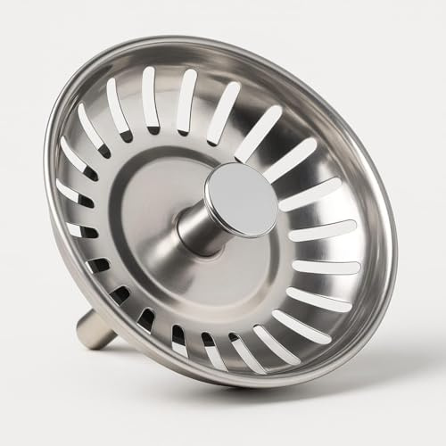 Miglior Tappo Lavello Cucina 78mm Acciaio Inox 304 – Filtro Scarico Anti Intasamento – Chiusura Click Ermetica – Universale per Lavandino Cucina e Bagno (78mm)