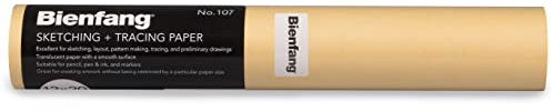Speedball Bienfang #107 Sketching & Tracing Paper Roll 28GSM Canary 60ft x 12in, For Transfer, Drawing, Tracing, Sketch, Yellow