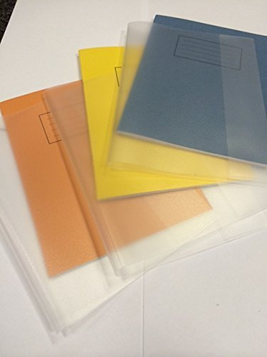 Pack of 10 Quality 9x7 Plastic Exercise Book Covers - Slip on Jackets