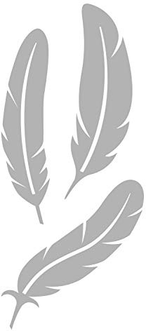 Artemio 18050017 Dies Plumes – 3 Plantillas de Corte, Acero, Plata, 8 x 1 x 22 cm