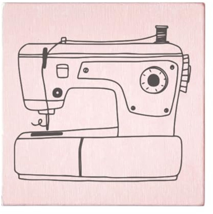 May and Berry Wooden Stamp Sewing Machine 45 x 45 mm