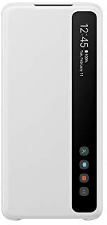 Samsung Clear View Smartphone Cover EF-ZG985 für Galaxy S20+ | S20+ 5G Flip Cover, Handy-Hülle, extra-dünn, stoßfest, Schutz Case, weiß - 6.7 Zoll