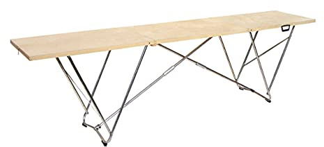 ASKON Tapeziertisch Profi Holz, 80cm, Alu-Untergestellt, Flohmarkttisch, vielseitig verwendbar, 305 x 80 x 86 cm
