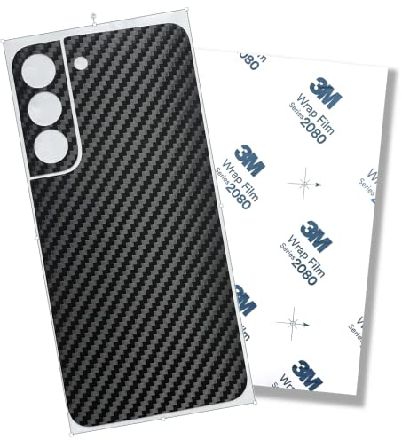 TF Skins Film de protection pour Samsung Galaxy S22 - Aspect élégant - Protection contre les rayures (noir carbone)