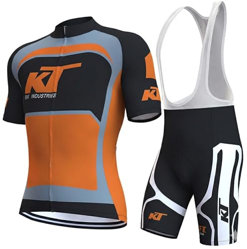 assocauicy Conjunto Ciclismo Hombre,Maillot Transpirable y Cómodo Pantalones Cortos Acolchados 3D para Hombres En Verano