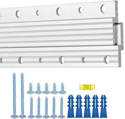 Französische Klampen 43,2 cm – unterstützt 54,4 kg – robuster Z-Stangen-Aufhänger für Bilder, Spiegel und Kunst – Legierter Stahl, französische Klammer-Bilderaufhängung für Paneele, Regal, Schrank (2