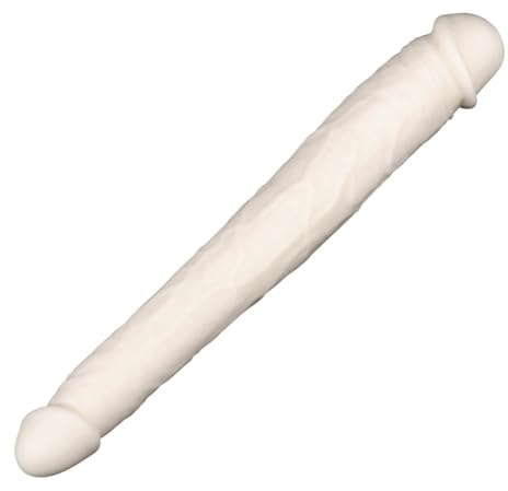 Ultra Soft Double Ended Dildo Double Dong Realistic Penis Liquid Silicone Long Cock G-Spot Stimulation 11.81 inch Anal Plug Prostate Massager for Lesbian Female Masturbation Romi (M)