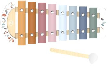 Speedy Monkey Xylophon 26,9x11,3x2,5cm bunt, Holz Spielzeug für Kinder, Liebevolle Details- tolle Geschenkidee