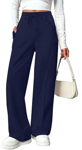 Terecey Pantalon de Jogging Femme Coton Léger et Confortable Pantalon Survêtement Femme avec Ceinture Élastique et Coupe Droite pour Fitness et Détente