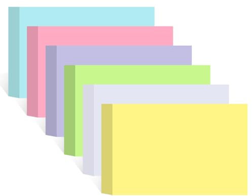 YAGUAO 240 Count Blank Index Cards 3x5 Inch Colored Flash Cards Flashcards Heavyweight Note Cards for Studying School Office Supplies