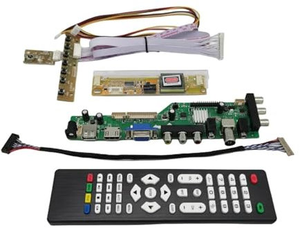 Yhytgbhk Kit de Carte contrôleur for téléviseur numérique LCD DVB-T2/DVB-T/DVB-C 15 HT150X02-100 LM150X08 1024 x 768, kit de Bricolage