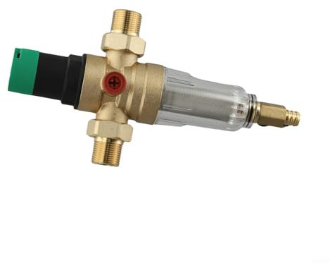 Válvula reductora de presión con filtro de retrolavado y manómetro para uso doméstico (DN20)