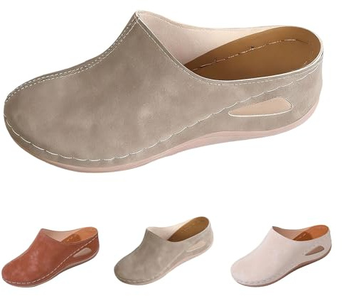 Zuecos ortopédicos para mujer, sandalias de cuña suaves, sandalias de cuña cerradas, sandalias sin espalda, elegantes zapatos de verano, cómodas, sandalias de playa ligeras
