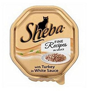 Sheba Fine Recipes Cat Food with Turkey in White Sauce (85g) (Pack of 6)