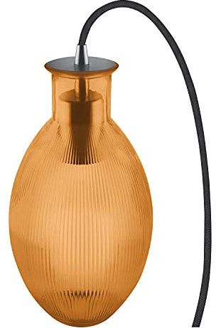 LEDVANCE Vintage Edition 1906, Tischleuchte mit E27 Sockel, Oranges Glas, Ohne Leuchtmittel, Carved Table Grape