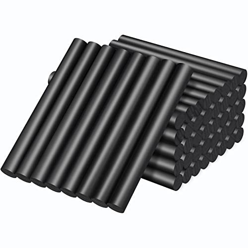 Manarty Black Hot Glue Sticks Full Size, 48 PCS 0.43 Dia x 4 Long Standard EVA Hot Melt Adhesive Gluing Stick, High Low Temp for Handmade Car DIY Art Craft Home Office Project Craft Fix & Repairs