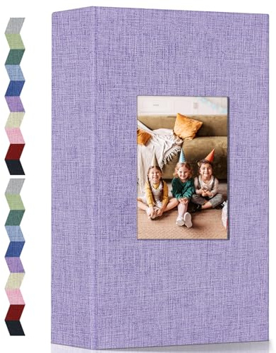 popotop Photo Album 4x6-300 Photos Linen Cover Photo Books with 300 Horizontal Pockets,Slip-in Picture Albums for Family Wedding Anniversary Baby Vacation Pictures