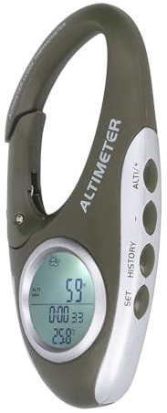 Barometro Altimetro Digitale LCD con Bussola e Termometro, ABS, per Arrampicata Campeggio Sport All'aria Aperta
