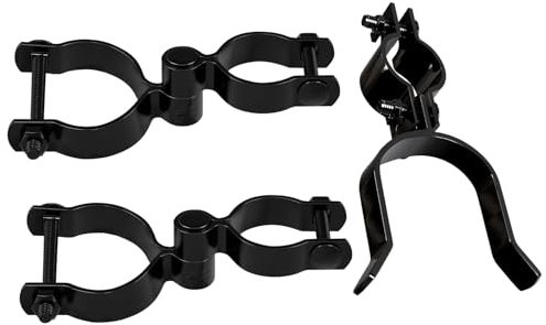 VIVIDA Chain Link Gate Hinge Kit 1-3/8 x 2-3/8, Black Fence Gate Hardware