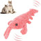 mtlsttbd Floppy Lobster Interactive Dog Toy, 2024 New Funny Interactive Dog Plush DogToys, Jumping Moving DogToys for Medium Dogs, Calming Pet Toys Sturdy Puppy Chew Toys for Teething (Pink)