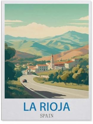 Jigsaw Puzzle 1000 Piece，La Rioja Spain Vintage Travel Posters，Classic Puzzle DIY Kit Paper Toy Unique Gift Home Decor（50x70cm）-CS75