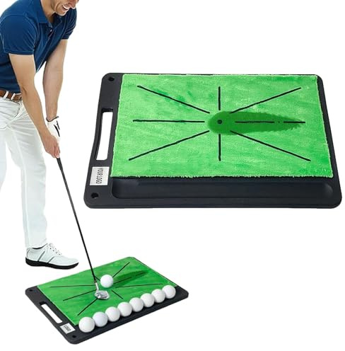 Golfmattor övning utomhus – halkfri torvdyna – flismatta med gummibaksida, för män kvinnor inomhus utomhus bakgård gäng feedback