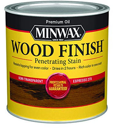 Minwax 227634444 Wood Finish Penetrating Interior Wood Stain, 1/2 pint, Espresso