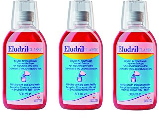 Eludril Classic Mouthwash 500ml - Pack of 3