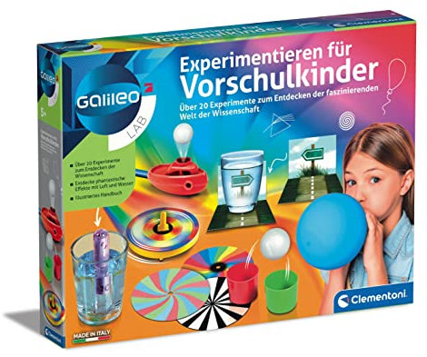Galileo Lab Experimentierkasten für Vorschulkinder - Über 20 spannende Wissenschafts Experimente für Kinder ab 5 Jahren, 69252 von Clementoni