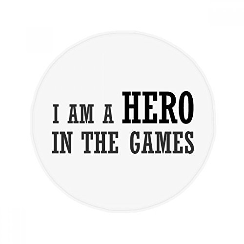 DIYthinker Ich bin ein Held in der Spiele-Anti-Rutsch-Boden Haustier-Matten Runde Badezimmer Wohnzimmer Küche Tür 60 / 50cm Geschenk 60X60Cm Mehrfarbig