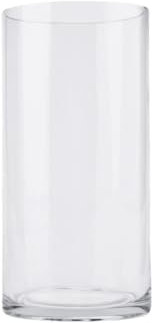 PEPAXON Vase Cylindrique en Verre Vase à Fleurs pour Décoration de Maison 10x20cm