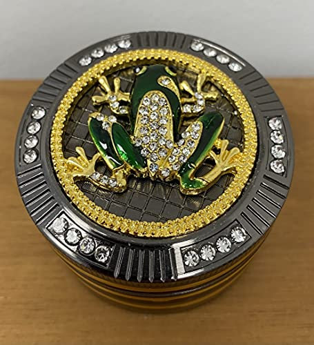 Champ High Bling Frog Molinillo para Hierbas, Aluminio, Negro