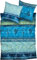 Casatex Bettwäsche Indi Biber blau-türkis Größe 135x200 cm (80x80 cm)