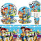 Toy Story Birthday Party Decorations, Toy Story Party Supplies Include Plates Napkins and Cups Tablecloth Boys Kids Toy Story Themed Party Tableware Set 20 Guests A