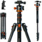 198cm 78” Camera Tripod Phone Stand: Professional Lightweight Aluminum Travel Tripod Monopod with Ball Head & Phone Holder Mount Compatible with Sony Canon Nikon Fujifilm DSLR