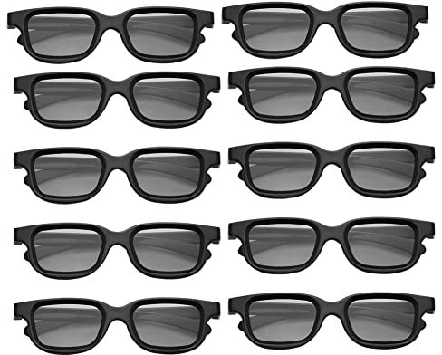 lascivious Polarisierte passive 3D-Brille für 3D-TV, echte 3D-Kinos, für 3D-Gaming und TV, 10 Stück