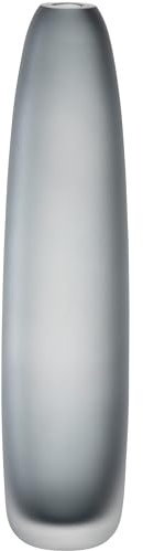 LEONARDO HOME Bellagio Blumenvase - Hohe und schmale Vase aus hochwertigem Glas - Handarbeit - Höhe 35 cm, Durchmesser 8 cm - Anthrazit, 036452