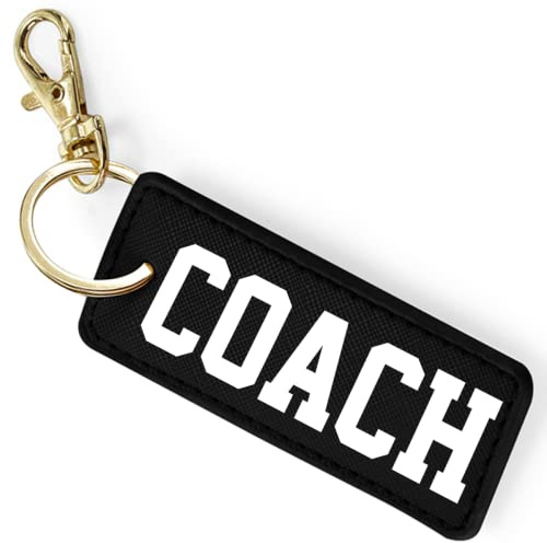 TeeDesign Portachiavi Coach. Idea regalo compleanno e natale per uomo donna sport calcio, basket, pallavolo e mister. Gadget accessorio abbigliamento - Porta chiavi Coach