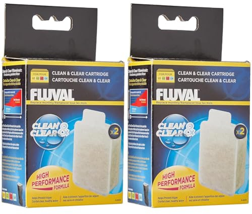 Fluval Clean & Clear Filterpatrone, mit Hochleistungsharz für gesünderes Wasser Innenfilter U1, U2, U3 und U4, 4er Pack