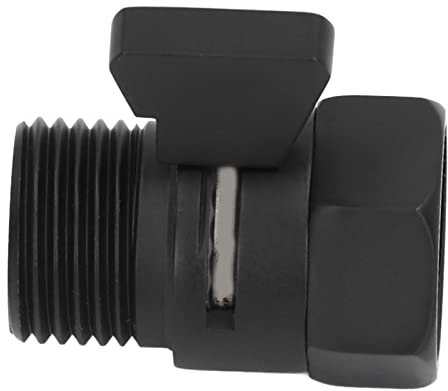 Yctze Absperrventil G1/2, Absperrventil Messing Wasserregelventil Schwarzes Duschkopf Sprühventil für Badezimmer im Haushalt