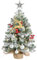 HMASYO Table Top Small Flocked Christmas Tree with Lights and Decorations, 22 Inch Mini Christmas Tree with Ornaments Set, Artificial Tabletop Snow Tree for DIY Xmas Holiday Home Decoration
