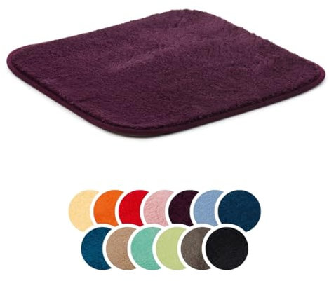 liebling Badteppich, 100% Polyester - Mikrofaser, Serie Santos, 50 x 45 cm,1500 g/m², 30 Grad waschbar, Farbe: Beere