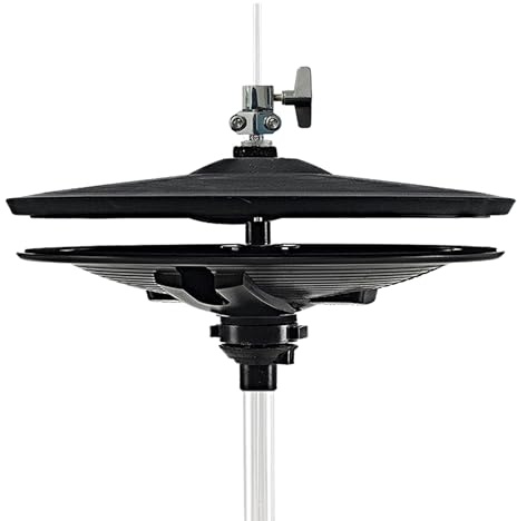 Lemon 2-Piece Electronic Hi-Hat Cymbals – 14” Dual-Zone Top Cymbal Pad & Bottom Plate Controller, Full-Size Acoustic-Style Hi-Hat System for Electronic Drum Modules