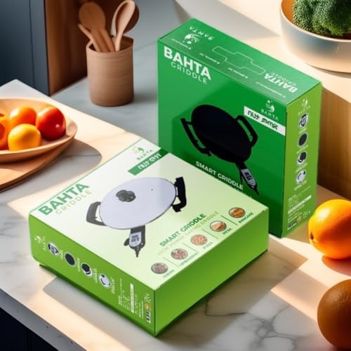 Bahta Electric Crepe, Pancake & Injera Maker - Large 46cm (18 inch) Digitally Adjustable Thermostat, Easy To Clean Nonstick Surface, Cool Touch Handles, Mitad Injera Maker, Mogogo Injera Maker