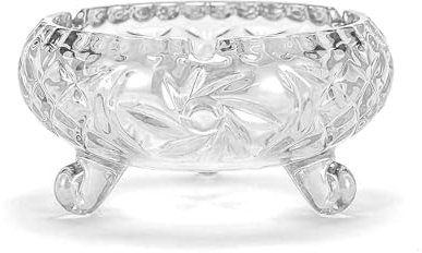 ICSTM Posacenere in vetro con 3 gambe, in cristallo trasparente, per sigarette e sigari, perfetto per interni, esterni, ufficio, ecc. (trasparente, M)