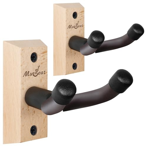Ukulele Wall Mount 2 Pack, 45° V-Shaped Ukulele Hanger, Ukelele Holder Wall Mount for Banjo, Mandolin, Ukelele（Concert, Pineapple, Soprano, Tenor & Bariton）, Instrument Accessories Storage Display