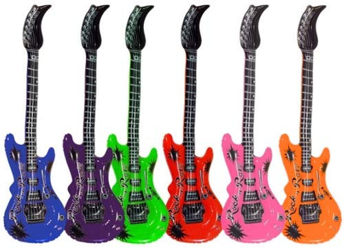 Schnooridoo 1 aufblasbare Gitarre bunt Luftgitarre 55 cm Party Partygitarre