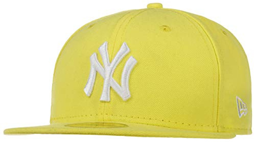 New Era MLB Basic NY 59Fifty Cap Damen/Herren - Caps Yankees Hinten geschlossen, mit Schirm Frühling-Sommer Herbst-Winter Frühjahr Sommer Herbst Winter - 7 0/0 (55,8 cm) Neongelb